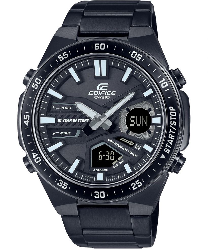 Reloj Casio Edifice EFV-C110DC-1A analógico digital negro para hombre original - vista principal | Jherr Perú
