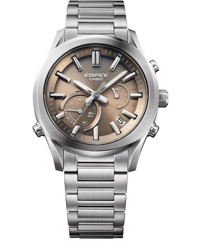 Reloj Casio Edifice EQB-1300D-5A solar bluetooth marrón para hombre original - vista principal | Jherr Perú
