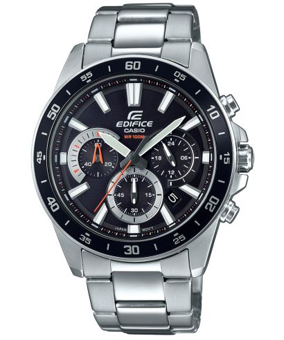 Reloj Casio Edifice EFV-570D-1A cronógrafo negro para hombre original - vista principal | Jherr Perú