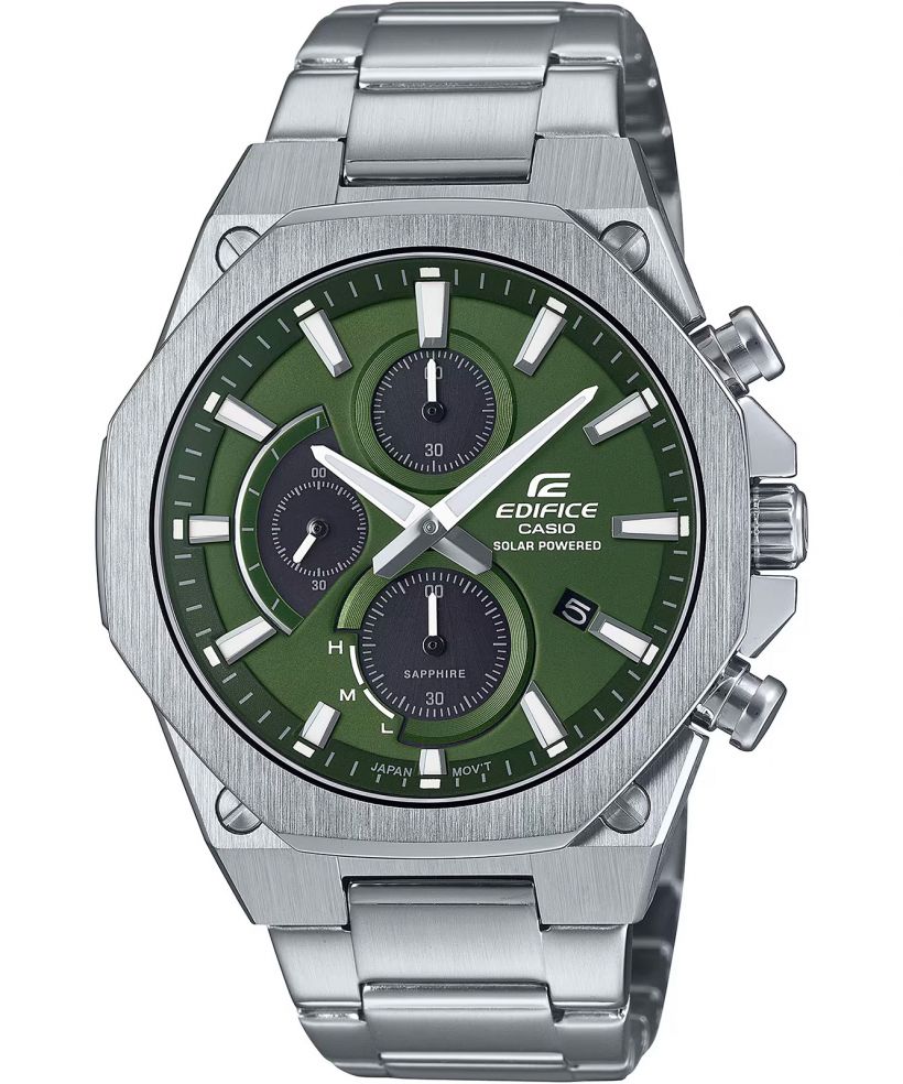 Reloj Casio Edifice EFS-S570D-3A solar zafiro verde para hombre original - vista principal | Jherr Perú