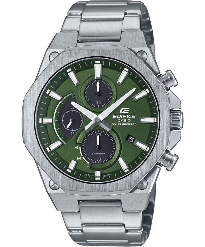Reloj Casio Edifice EFS-S570D-3A solar zafiro verde para hombre original - vista principal | Jherr Perú