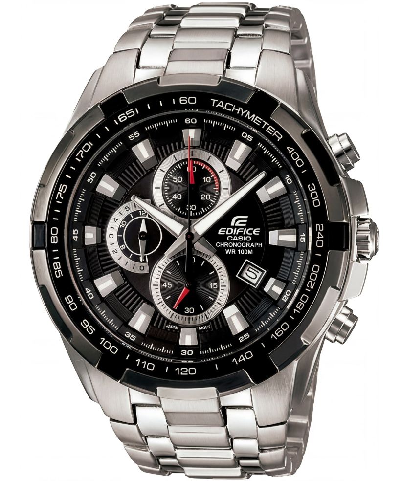 Reloj Casio Edifice EF-539D-1A cronógrafo negro para hombre original - vista principal | Jherr Perú