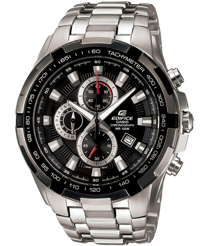 Reloj Casio Edifice EF-539D-1A cronógrafo negro para hombre original - vista principal | Jherr Perú