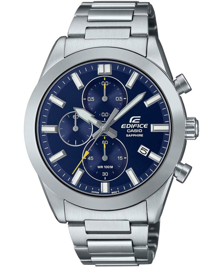 Reloj Casio Edifice EFB-710D-2A cronógrafo azul para hombre original - vista principal | Jherr Perú