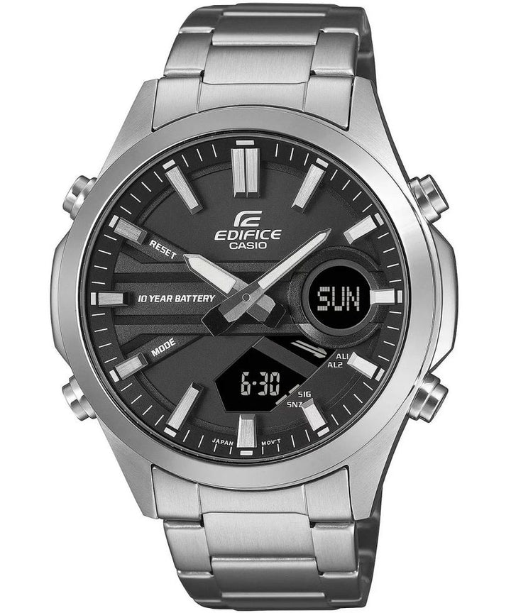 Reloj Casio Edifice EFV-C120D-1A analógico digital negro para hombre original - vista principal | Jherr Perú