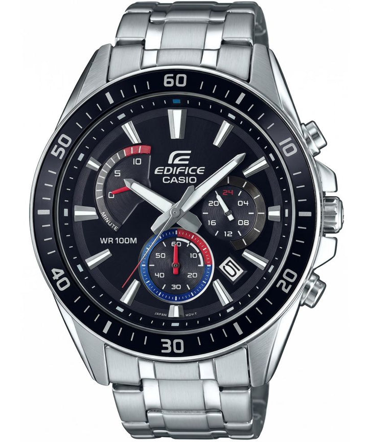 Reloj Casio Edifice EFR-552D-1A3 cronógrafo negro para hombre original - vista principal | Jherr Perú