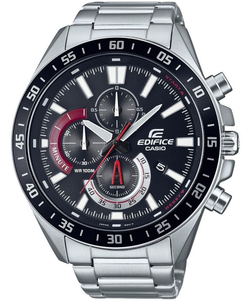 Reloj Casio Edifice EFV-620D-1A4 cronógrafo negro para hombre original - vista principal | Jherr Perú