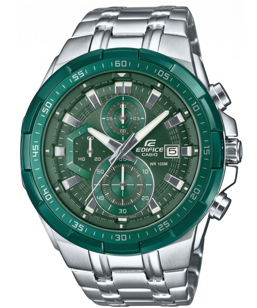 Reloj Casio Edifice EFR-539DE-3A acero 100m verde para hombre original - vista principal | Jherr Perú