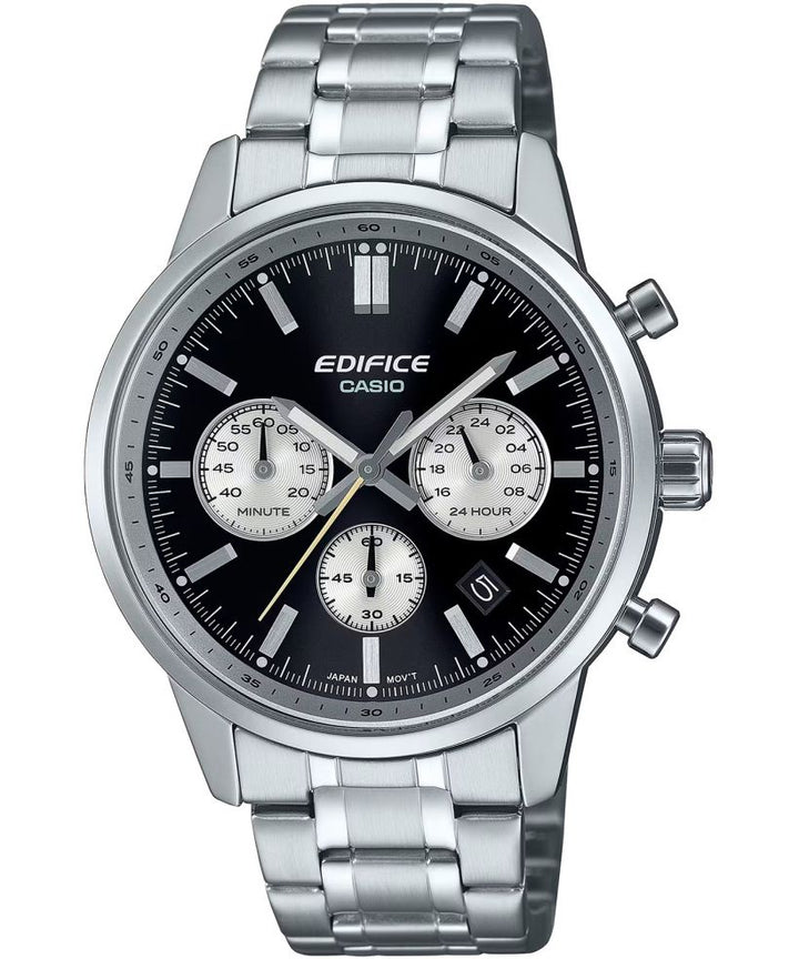 Reloj Casio Edifice EFR-575D-1A acero 100m negro para hombre original - vista principal | Jherr Perú