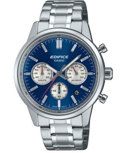 Reloj Casio Edifice EFR-575D-2A acero 100m azul para hombre original - vista principal | Jherr Perú