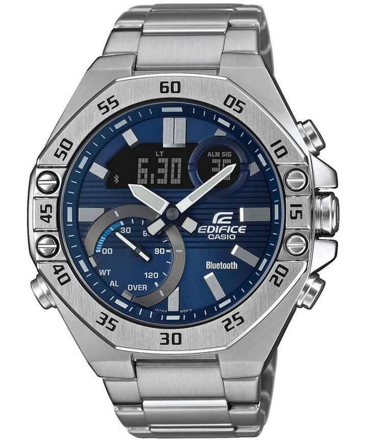 Reloj Casio Edifice ECB-10D-2A bluetooth azul para hombre original - vista principal | Jherr Perú