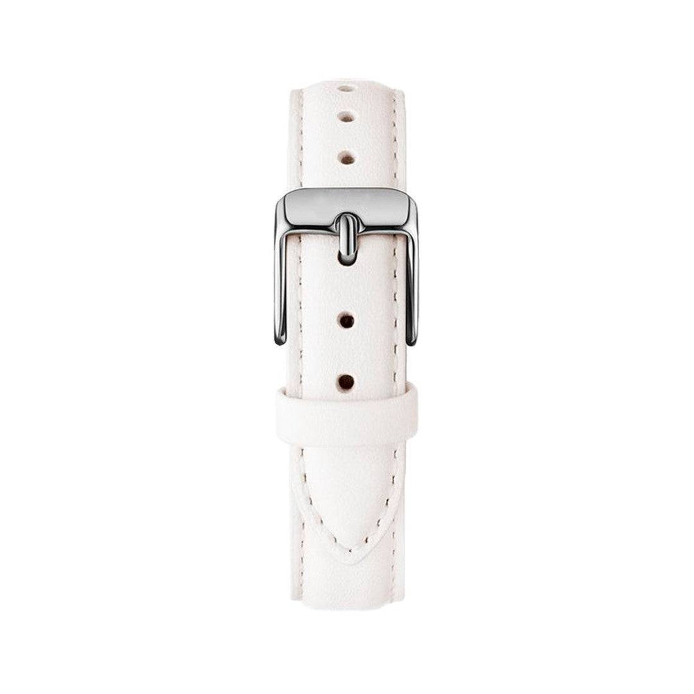 Correa Cuero Blanco Plateado | 18mm - Genuine en Perú | Jherr Jewelry