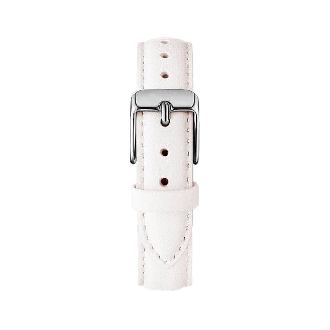 Correa Cuero Blanco Plateado | 18mm - Genuine en Perú | Jherr Jewelry
