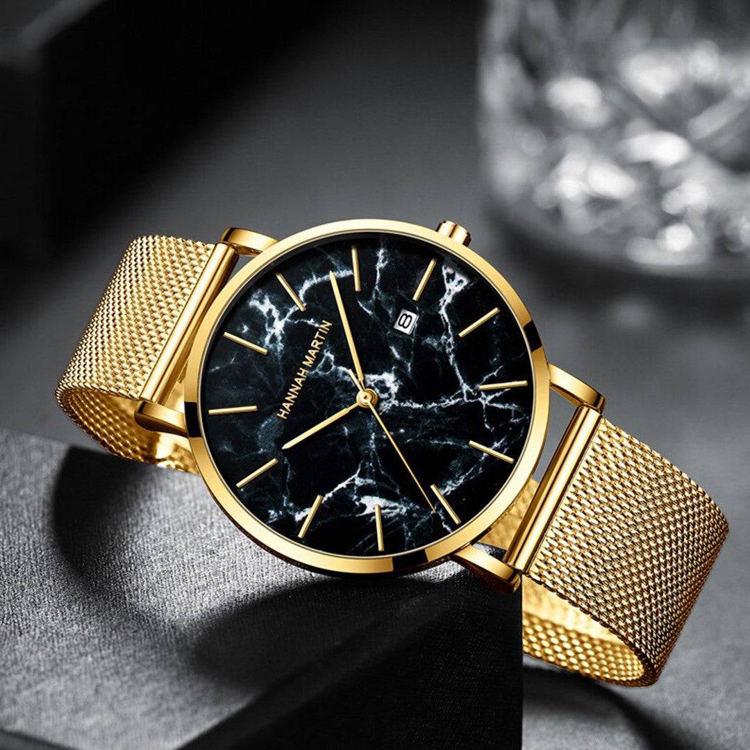 Reloj Hannah Martin Gold Marble - Hannah Martin en Perú | Jherr Jewelry