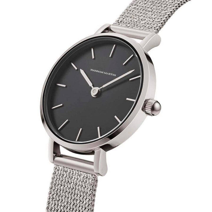 Reloj Hannah Martin Oro Rosa Mujer Esfera Blanca Mesh - Diseño Minimalista 36mm - Hannah Martin en Perú | Jherr Jewelry